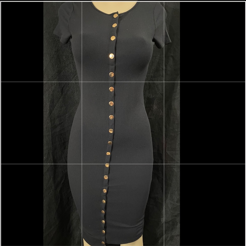 COPY - Fashion nova Gold Button Down Dress